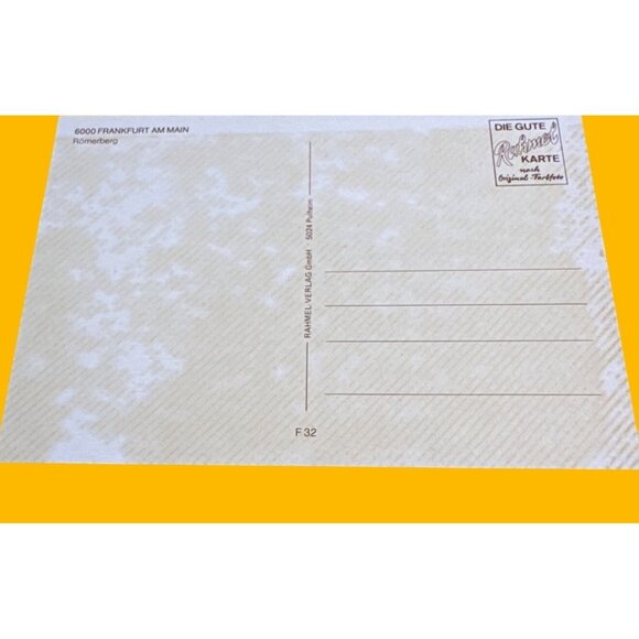 Vintage Frankfurt Am Main Römerberg Postcard Sku - Picture 3 of 4